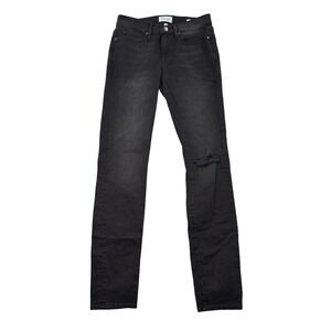 NEW Frame L'Homme Skinny Jeans Mens 30x34 Distressed Black Denim Slim Fit Casual